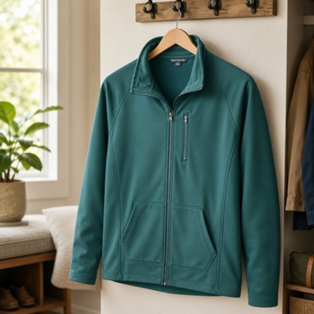 Urban Frontier Jacket Mens XL Green Softshell Fleece Lined Full Zip‎